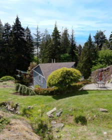 Aerial View of 8362 Redrooffs Road, Halfmoon Bay, BC