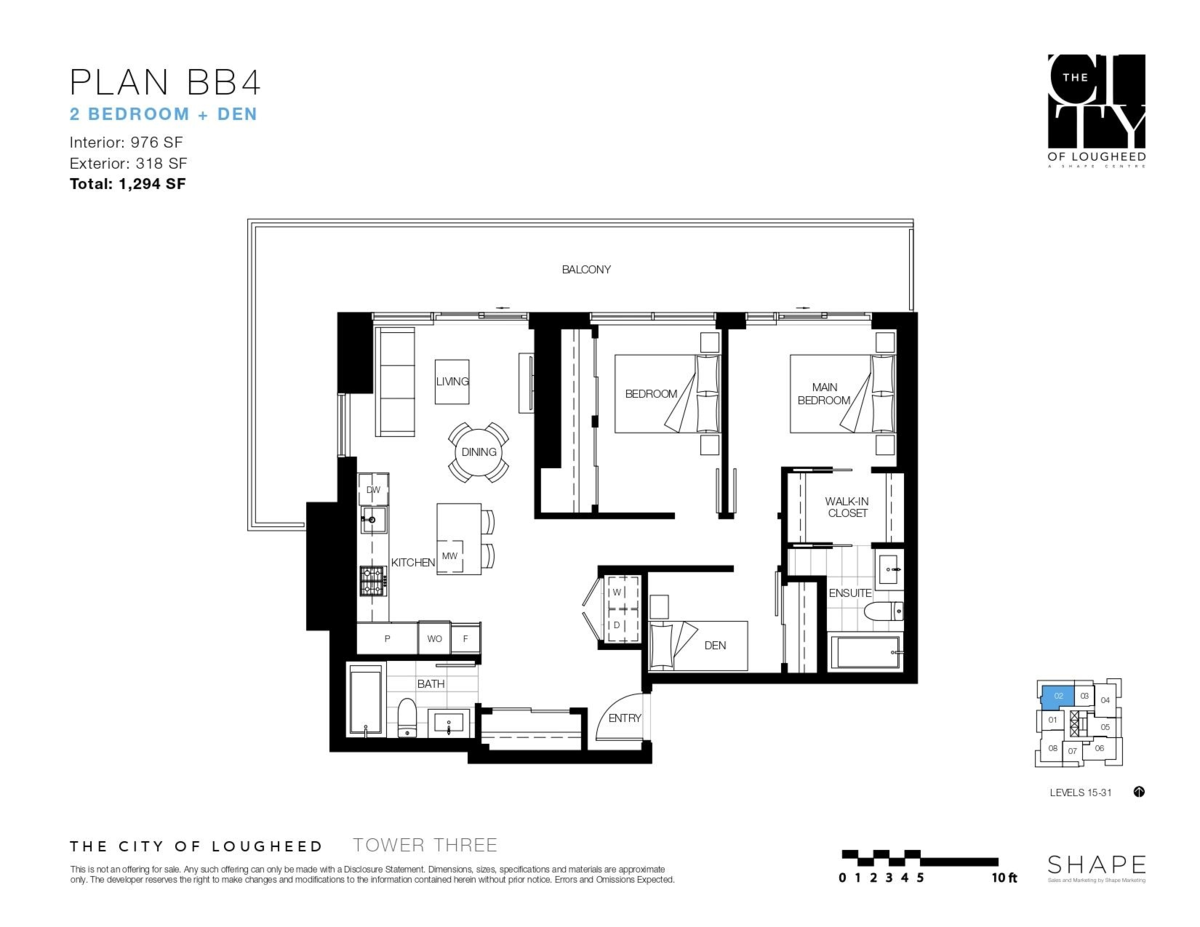 Bedroom 4 Photo of 2402 3888 Evergreen Place, Burnaby, BC