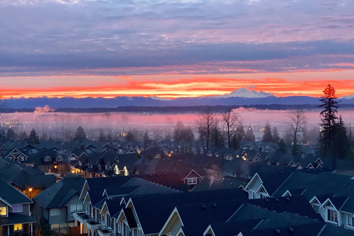 Aerial View of 409 20826 72 Avenue, Langley, BC