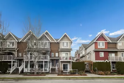 Front exterior of 201 1661 Fraser Avenue, Port Coquitlam, BC