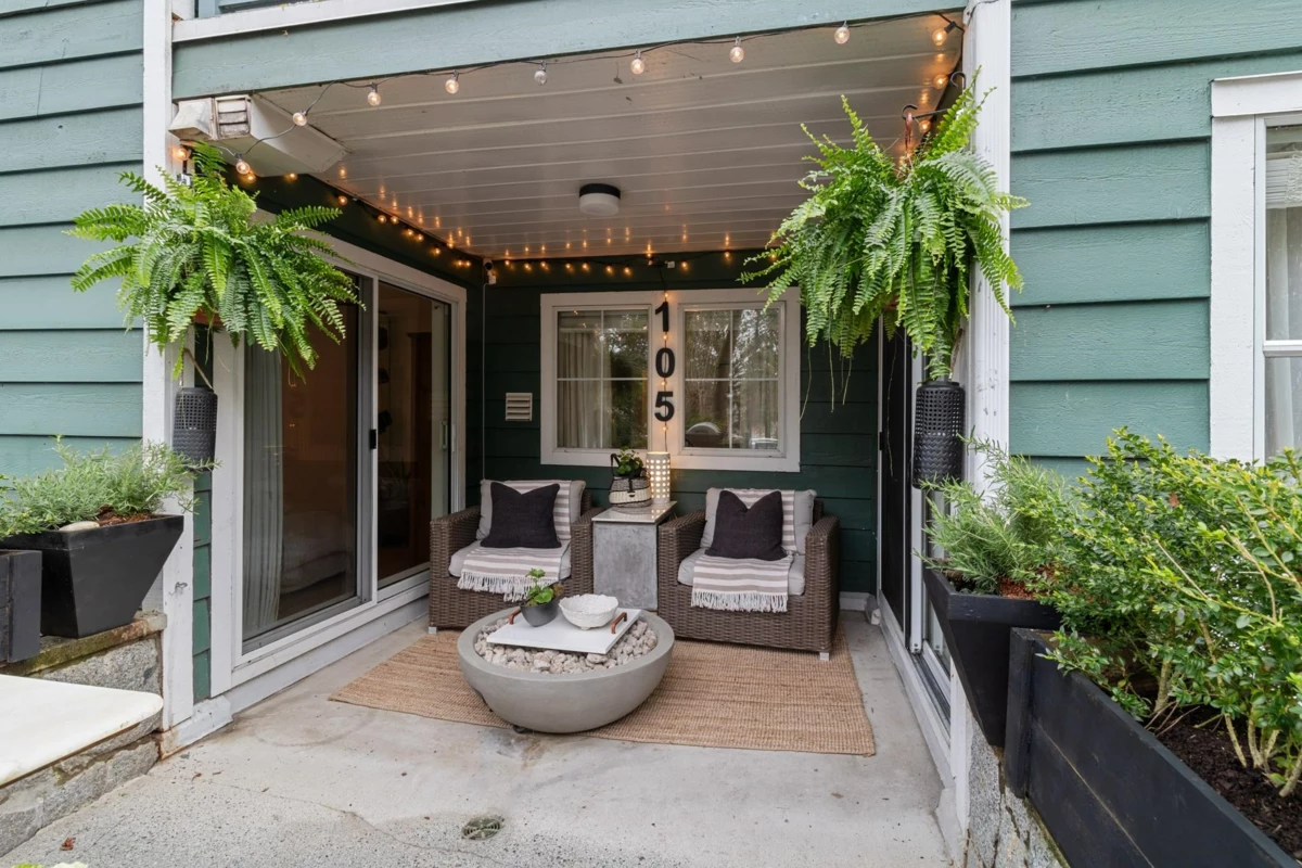 Living Room Photo of 105 1199 Westwood Street, Coquitlam, BC