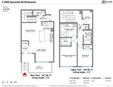 Aerial View of 5 3699 Sexsmith Road, Richmond, BC
