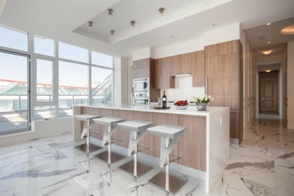 Kitchen Island Photo of 901 185 Victory Ship Way, North Vancouver, BC