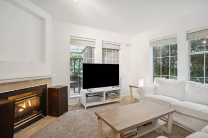Living Room Photo of 102 1199 Westwood Street, Coquitlam, BC