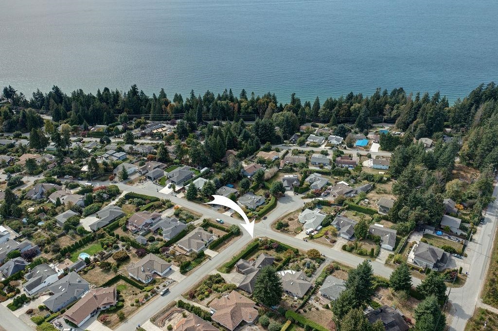Aerial View of 5170 Ridgeview Drive, Sechelt, BC