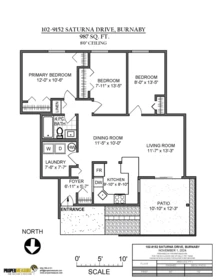 Aerial View of 102 9152 Saturna Drive, Burnaby, BC