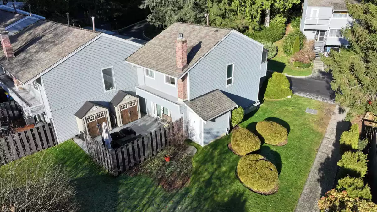 Aerial View of 4687 Hoskins Road, North Vancouver, BC