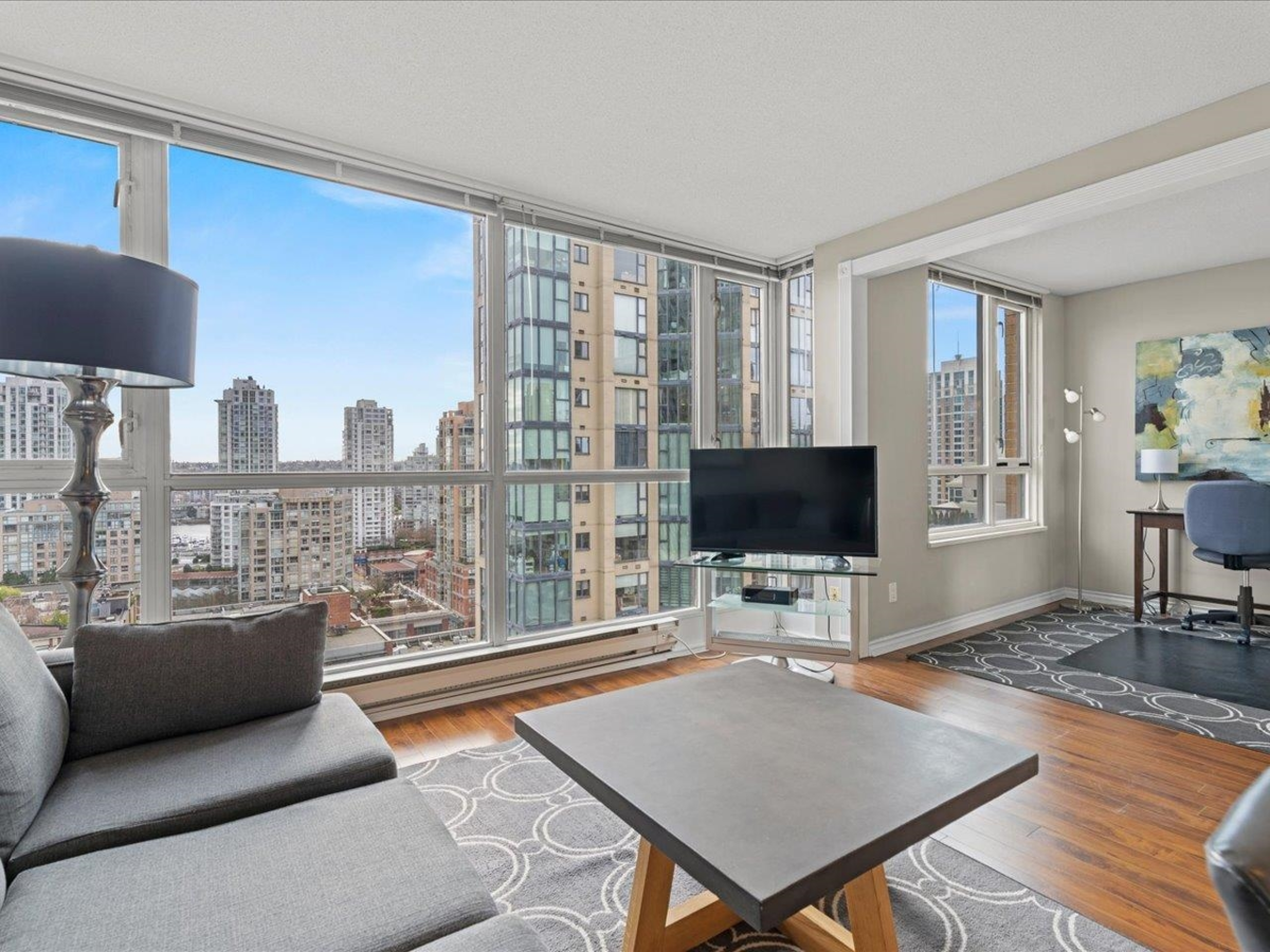 Living Room Photo of 1607 1188 Richards Street, Vancouver, BC