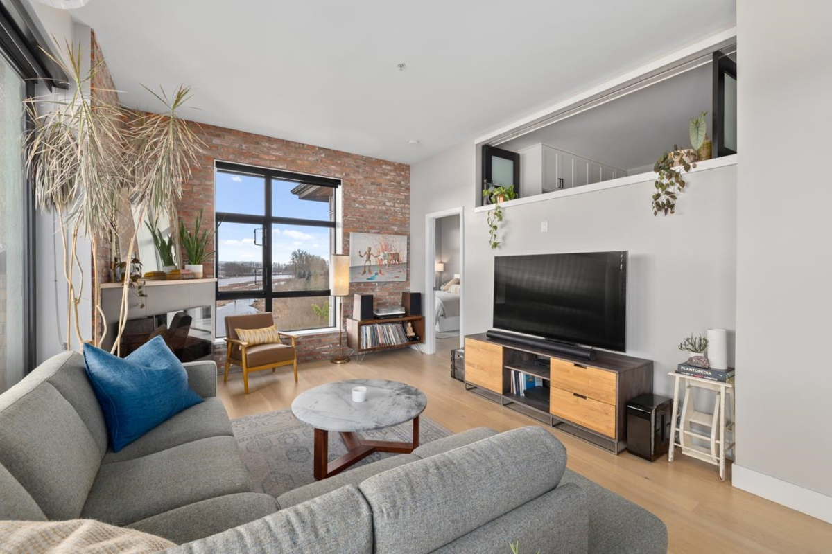 Living Room Photo of 414 220 Salter Street, New Westminster, BC