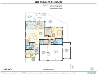 Aerial View of 5628 Medusa Place, Sechelt, BC