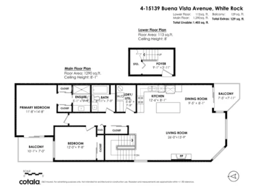 Aerial View of 4 15139 Buena Vista Avenue, White Rock, BC