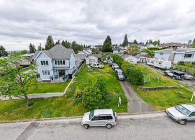 Aerial View of 2235 Edinburgh Street, New Westminster, BC