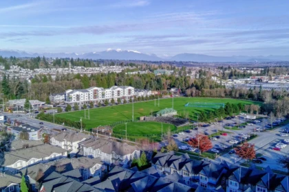Aerial View of 100 6299 144 Street, Surrey, BC