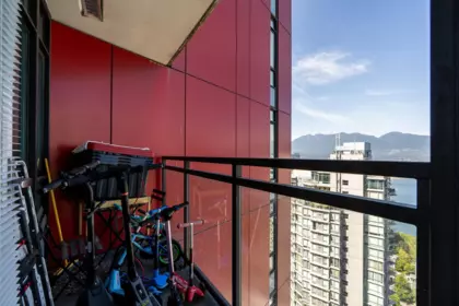 Outdoor Deck Photo of 2905 1211 Melville Street, Vancouver, BC