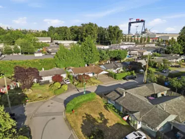 Aerial View of 1216 Pinewood Crescent, North Vancouver, BC