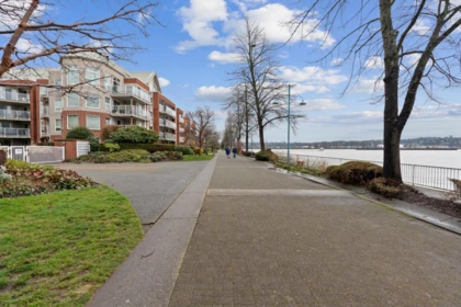 Aerial View of 306 1230 Quayside Drive, New Westminster, BC