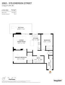 2002 570 Emerson Street, Coquitlam, BC, Coquitlam — Apartment/Condo for sale