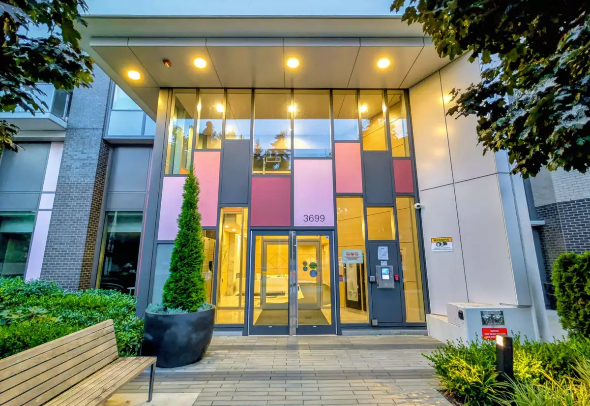 Exterior Rear Photo of 617 3699 Sexsmith Road, Richmond, BC