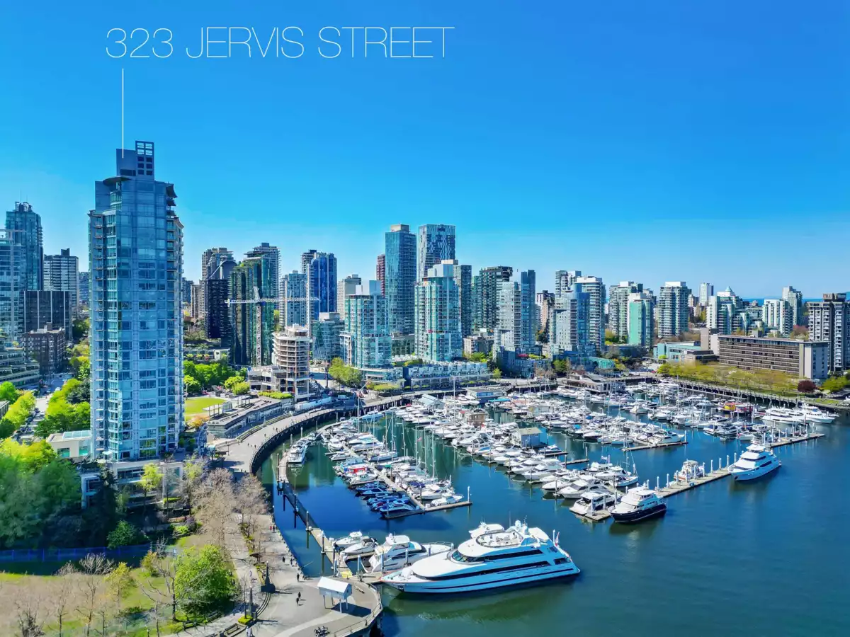 Aerial View of 2502 323 Jervis Street, Vancouver, BC