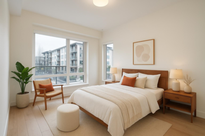 Front exterior of 206 8428 Park Road, Richmond, BC