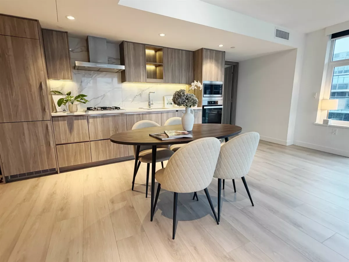 Living Room Photo of 1385 8608 Hazelbridge Way, Richmond, BC