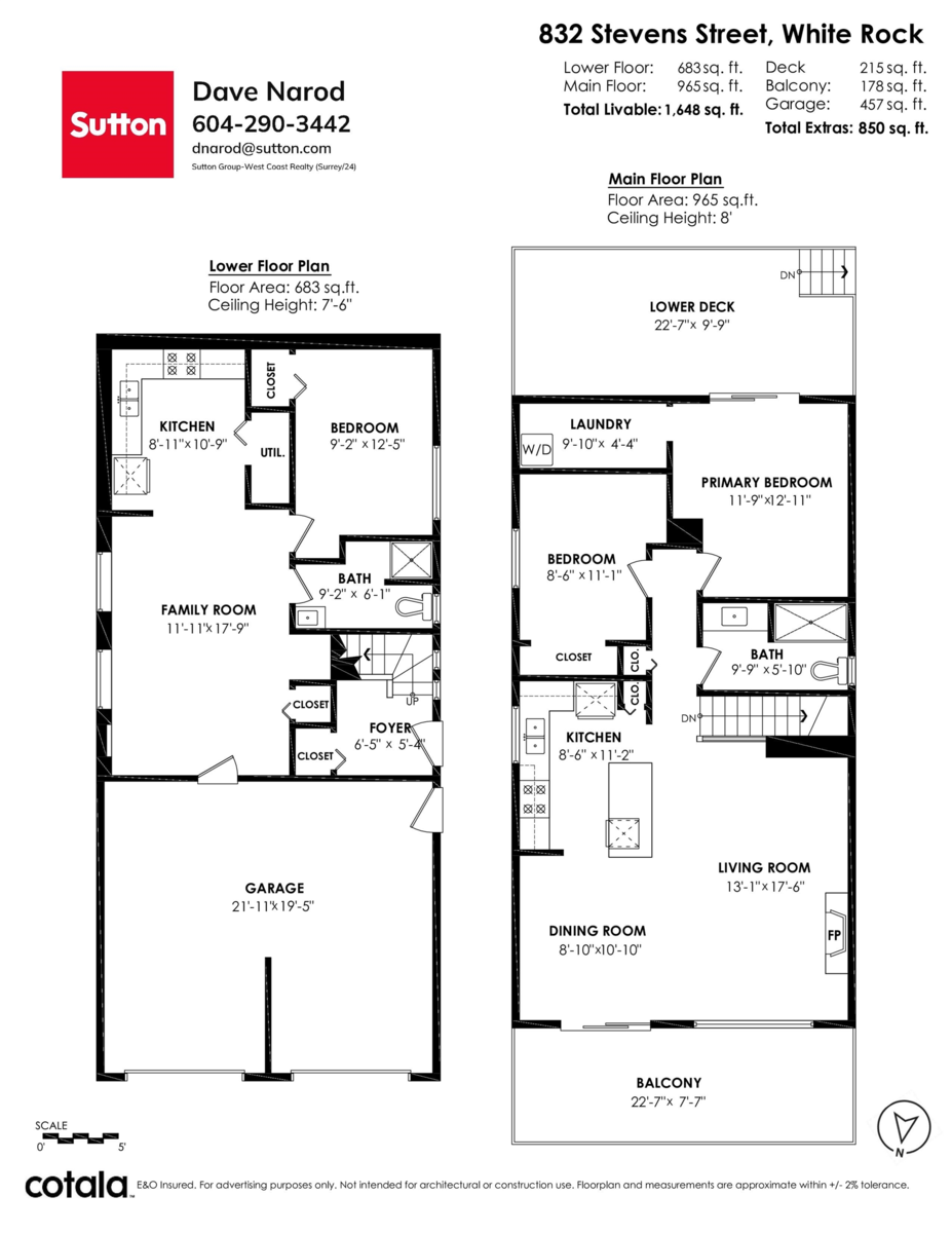 Living Room Photo of 832 Stevens Street, White Rock, BC