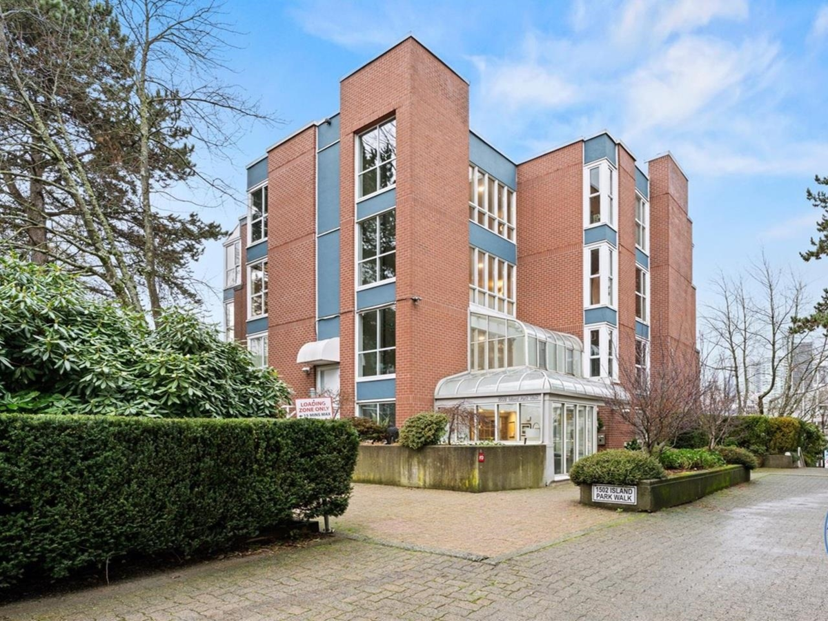 Exterior Rear Photo of 105 1502 Island Park Walk, Vancouver, BC