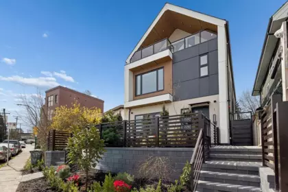 Outdoor Deck Photo of 1 3393 Victoria Drive, Vancouver, BC