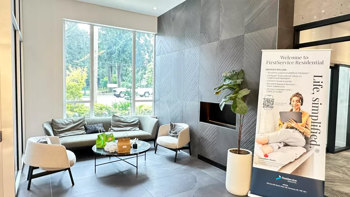Living Room Photo of 605 13359 Old Yale Road, Surrey, BC