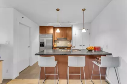 Kitchen Island Photo of 1707 1189 Melville Street, Vancouver, BC