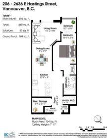 Family Room Photo of 206 2636 E Hastings Street, Vancouver, BC