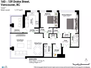 Laundry Room Photo of 16D 139 Drake Street, Vancouver, BC