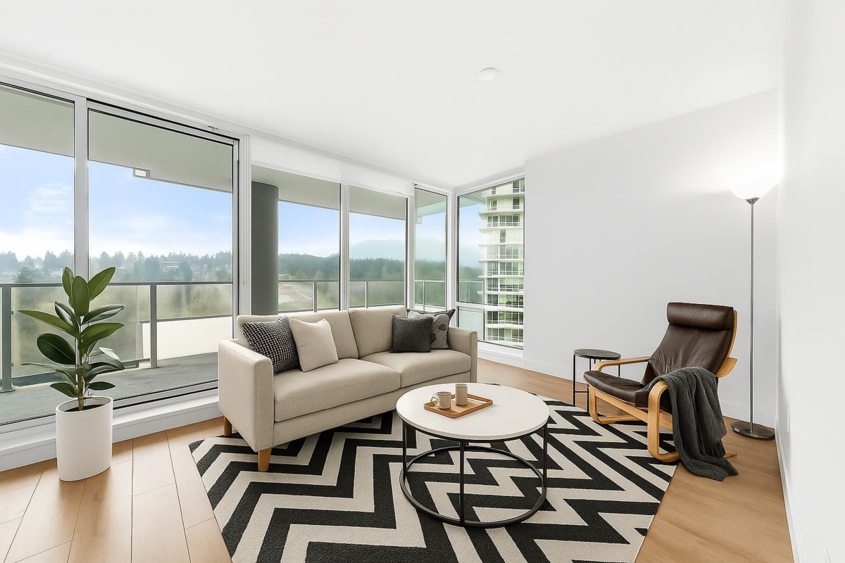 Living Room Photo of 1401 1500 Fern Street, North Vancouver, BC