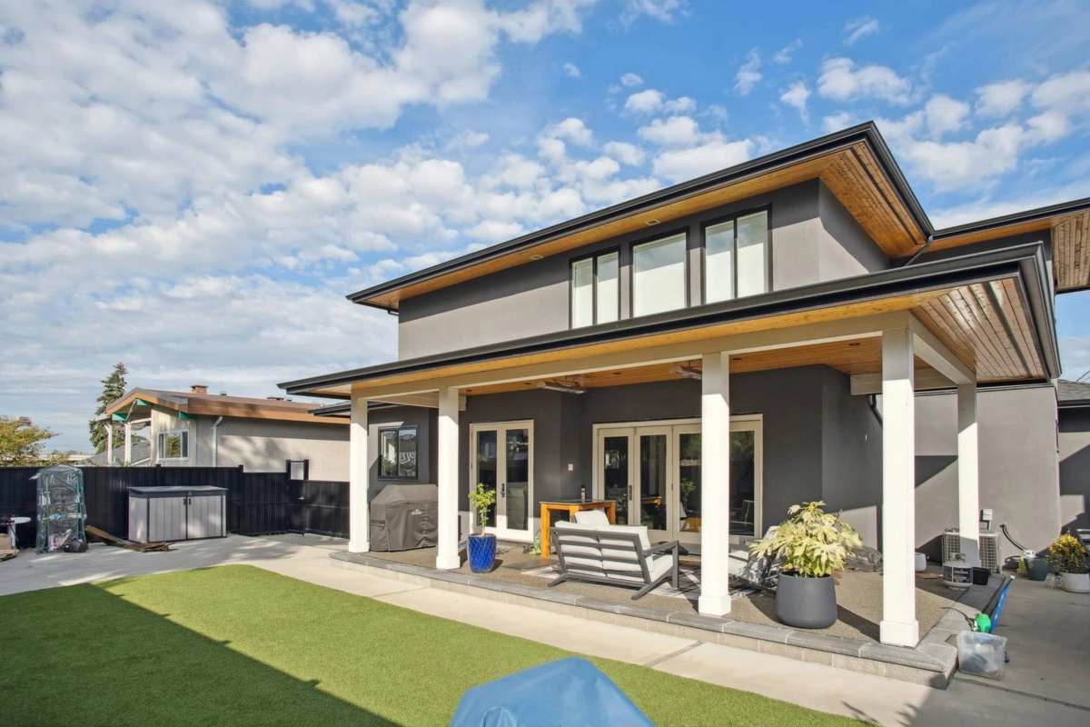 Aerial View of 5030 Hardwick Street, Burnaby, BC