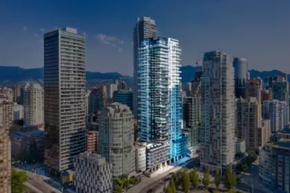 Aerial View of 3503 1335 Howe Street, Vancouver, BC