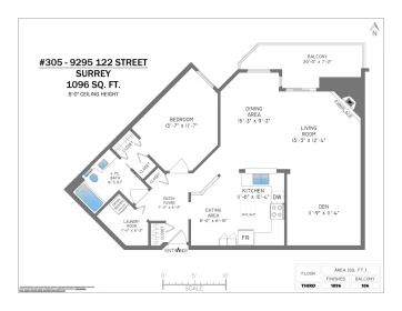 Basement Recreation Room Photo of 305 9295 122 Street, Surrey, BC