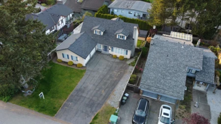 Aerial View of 605 Waterloo Drive, Port Moody, BC