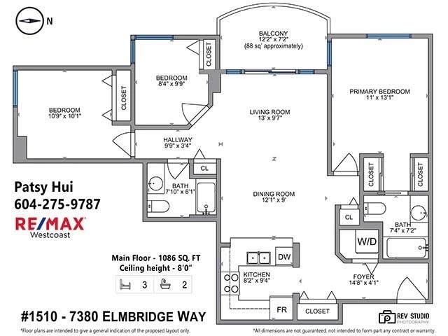 Exterior Rear Photo of 1510 7380 Elmbridge Way, Richmond, BC