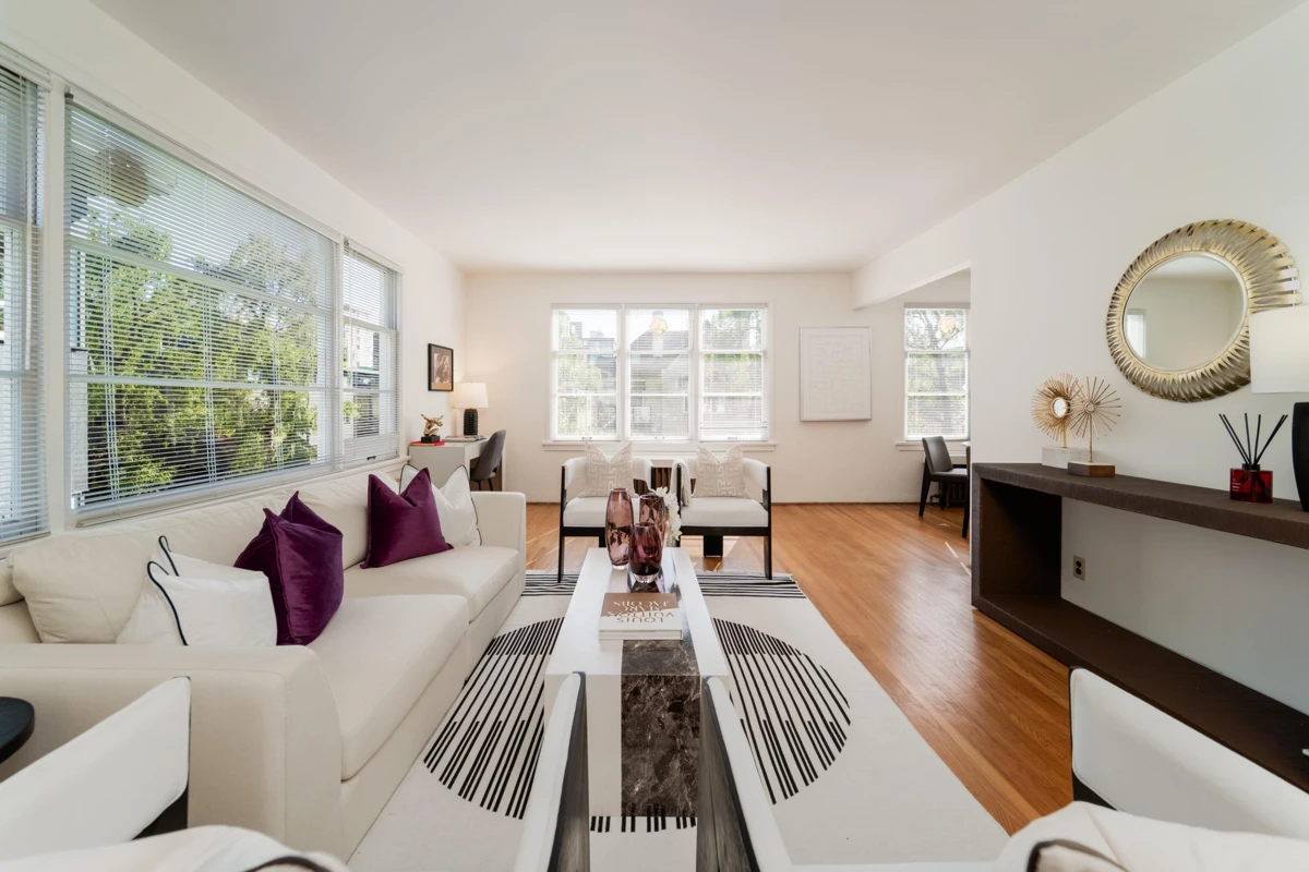 Living Room Photo of 307 1565 Burnaby Street, Vancouver, BC