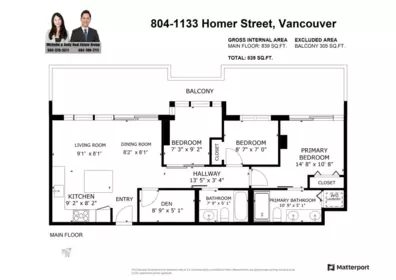 804 1133 Homer Street, Vancouver, BC, Vancouver — Apartment/Condo for sale