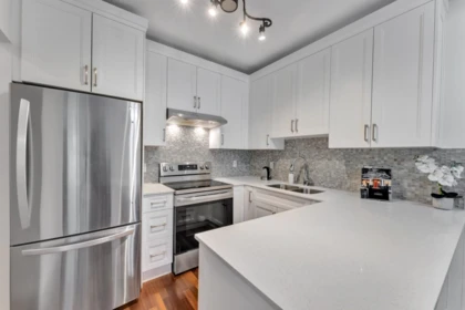 Living Room Photo of 101 450 Bromley Street, Coquitlam, BC