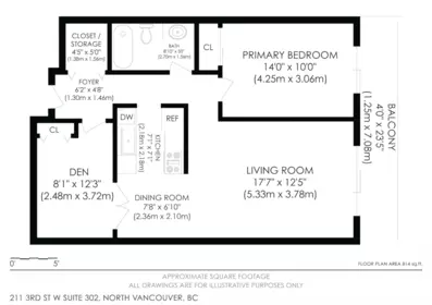 Hallway Photo of 302 211 W 3rd Street, North Vancouver, BC