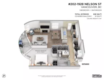 Basement Recreation Room Photo of 202 1928 Nelson Street, Vancouver, BC