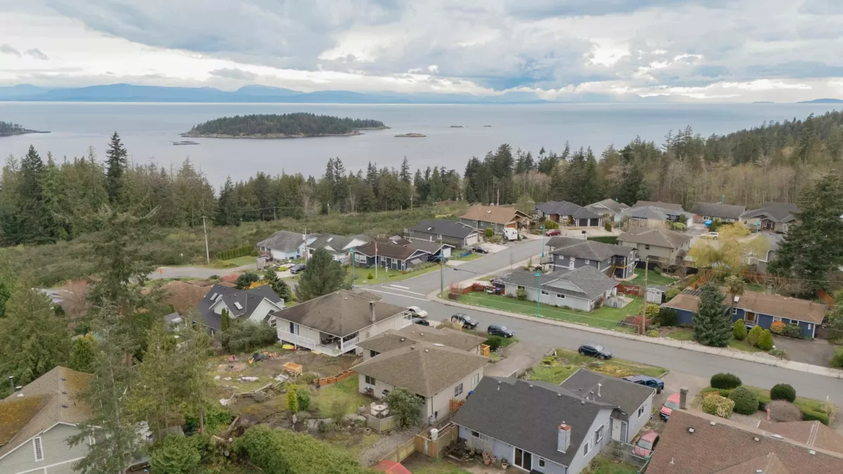 Aerial View of 5448 Kensington Road, Sechelt, BC