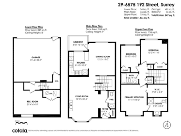 29 6575 192 Street, Surrey, BC, Surrey — Townhouse for sale