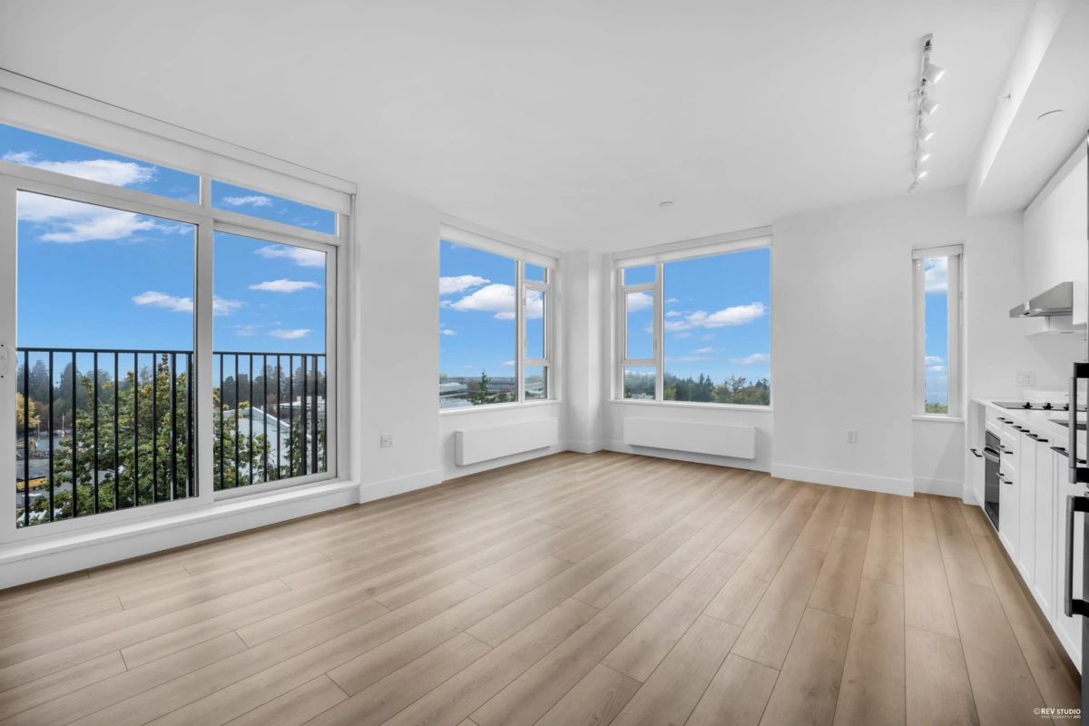 Living Room Photo of 802 8750 University Crescent, Burnaby, BC