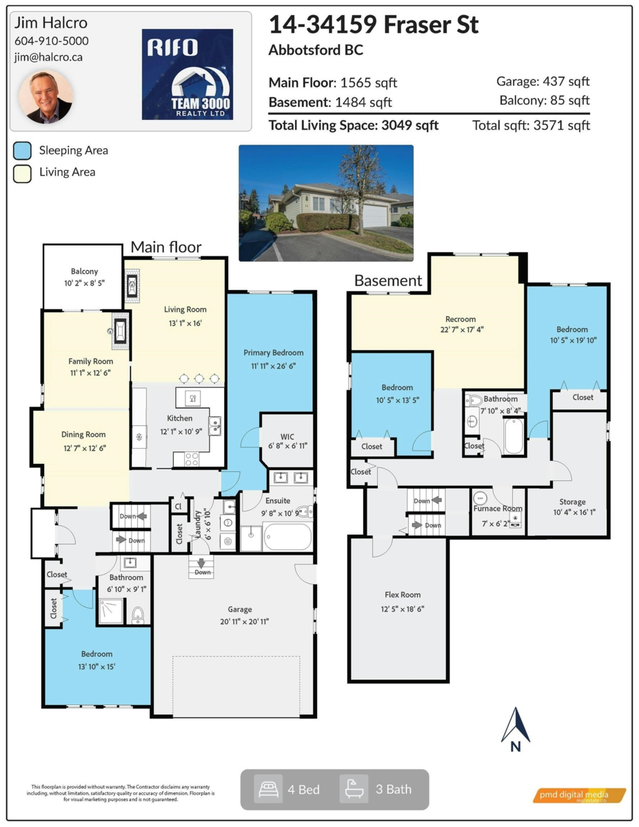 Aerial View of 14 34159 Fraser Street, Abbotsford, BC