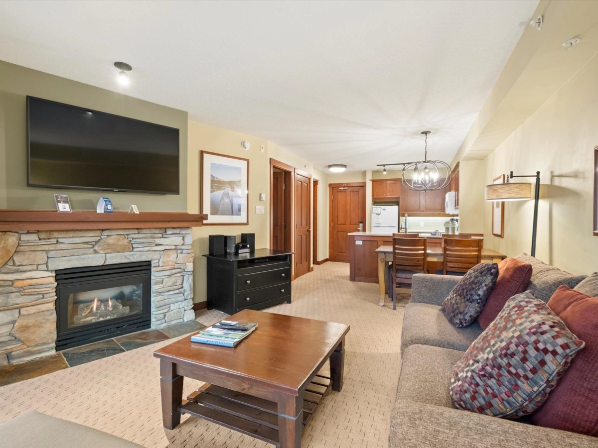 Living Room Photo of 412G3 4653 Blackcomb Way, Whistler, BC