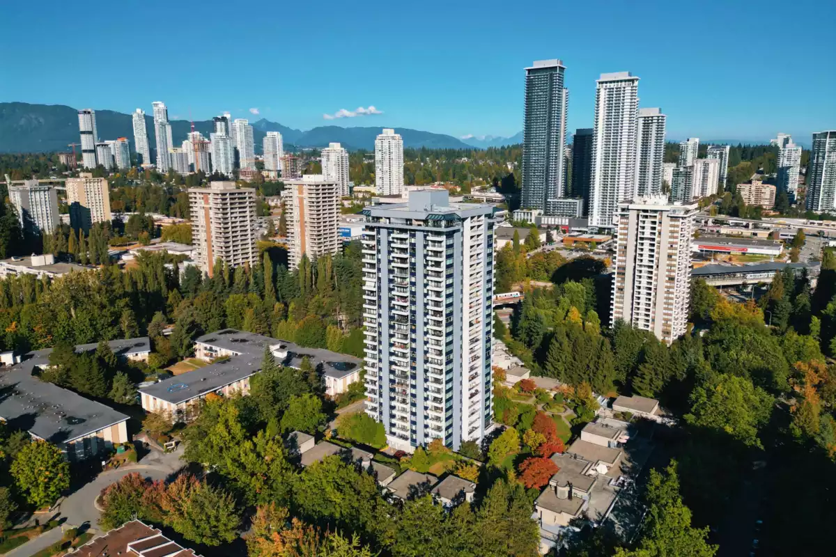 Exterior Front Photo of 2203 3980 Carrigan Court, Burnaby, BC
