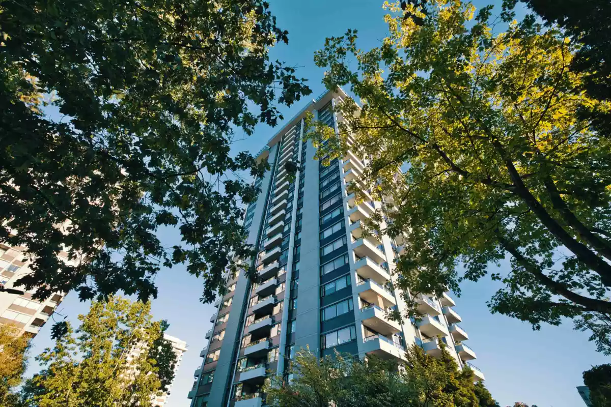 Exterior Rear Photo of 2203 3980 Carrigan Court, Burnaby, BC